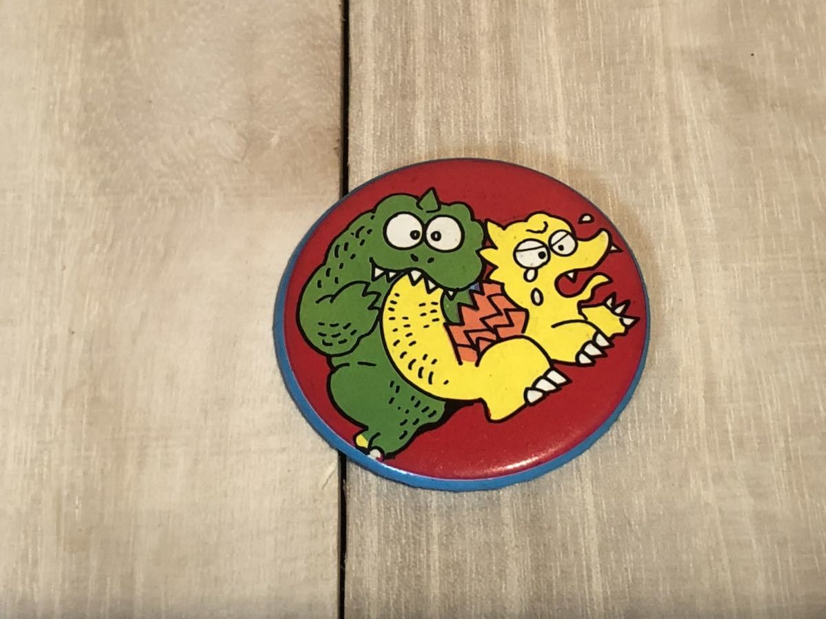 新品 未使用 当時物 LITGODZI vintage retoro 古い 昔の レトロ ファンシー SD ゴジラ GODZILLA 雑貨 バッチ バッヂ 缶 パチ