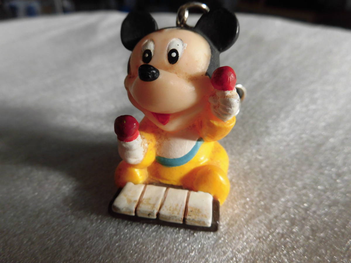 レトロレア手塗り可愛いフソビ★C DISNEY ディズニー 子供のころのミッキーマウス? ミニーマウス? フィギュア キーホルダー★外